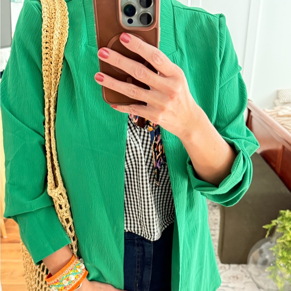 Green Casual Light Jacket or Top